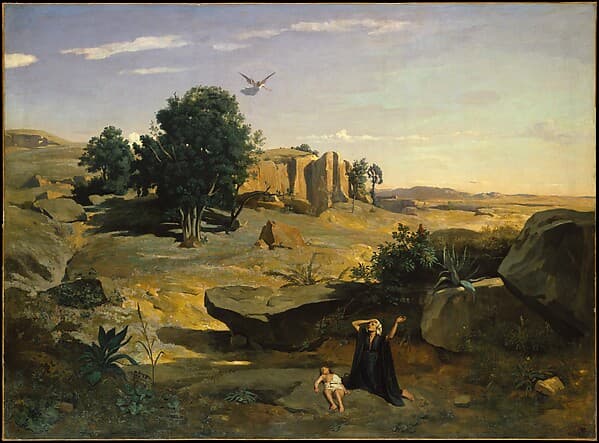 Jean-Baptiste-Camille Corot. Hagar in the Wilderness