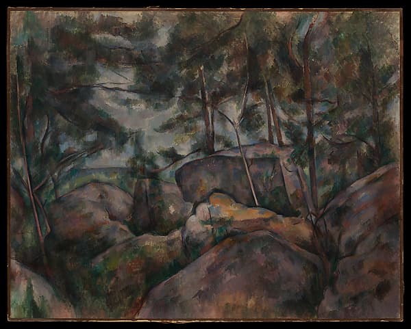 Paul Cézanne. Rocks at Fontainebleau