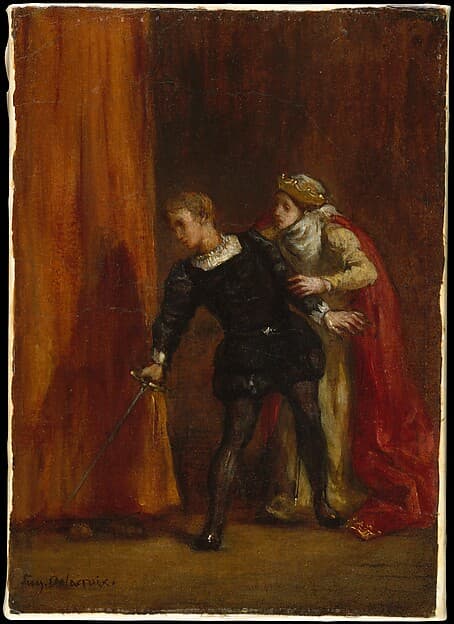 Eugène Delacroix. Hamlet and His Mother