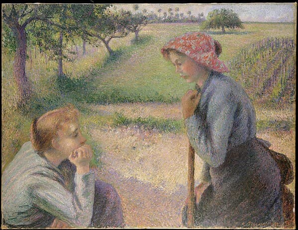 Camille Pissarro. Two Young Peasant Women