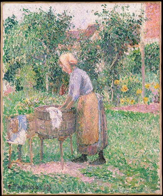 Camille Pissarro. A Washerwoman at Eragny