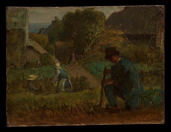 Jean-François Millet. Garden Scene