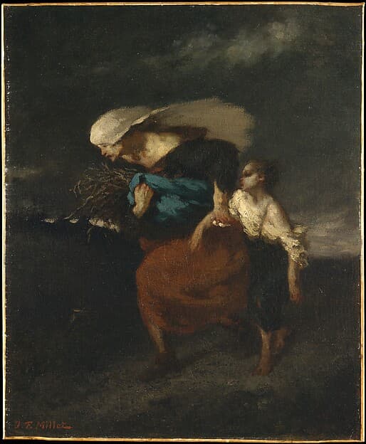 Jean-François Millet. Retreat from the Storm