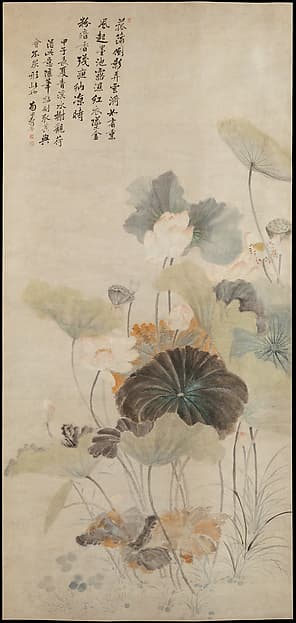 Yun Shouping. Qing Dynasty Anonymous after Yun Shouping, Lotuses on a summer evening