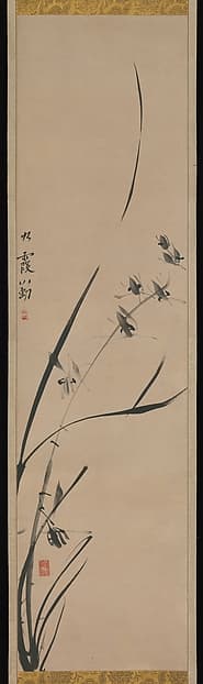 Ike no Taiga. 墨蕙図 (Bokkei zu)|Orchids