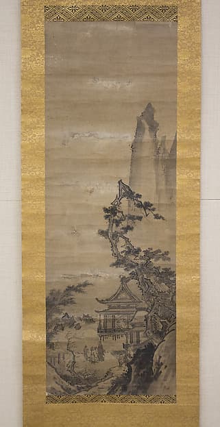 Sesshū Tōyō. Pavilion by a Mountain Stream