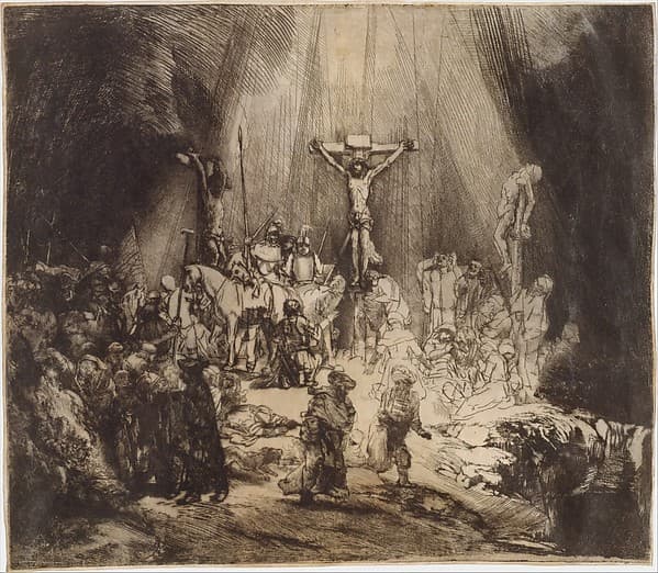 Rembrandt. Christ Crucified between the Two Thieves: The Three Crosses