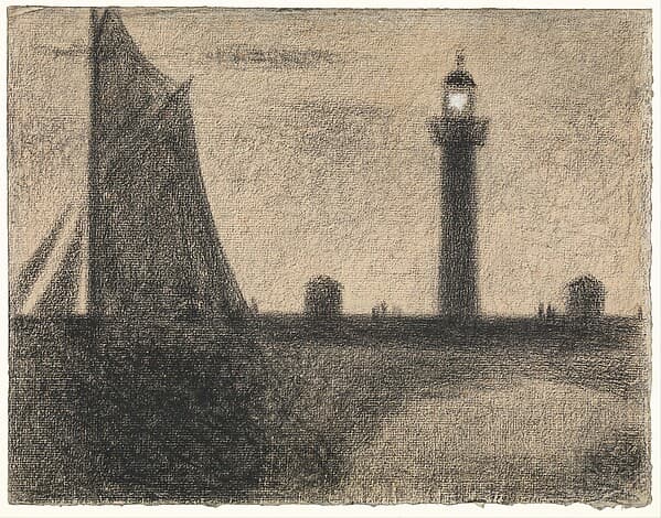 Georges Seurat. The Lighthouse at Honfleur