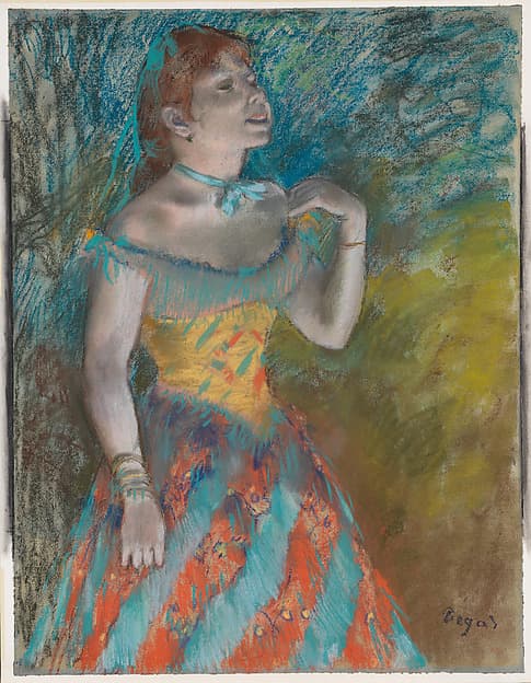 Edgar Degas. The Singer in Green