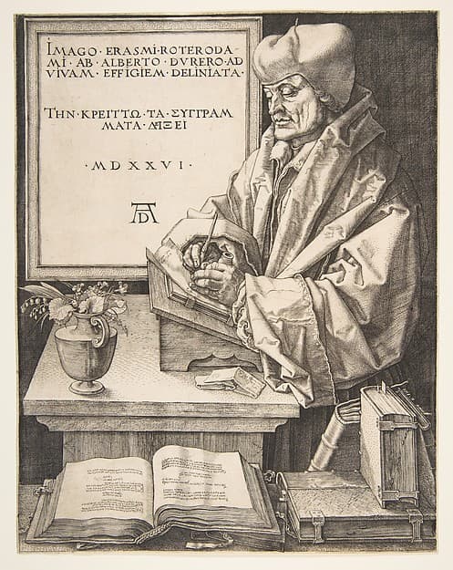 Albrecht Dürer. Erasmus of Rotterdam