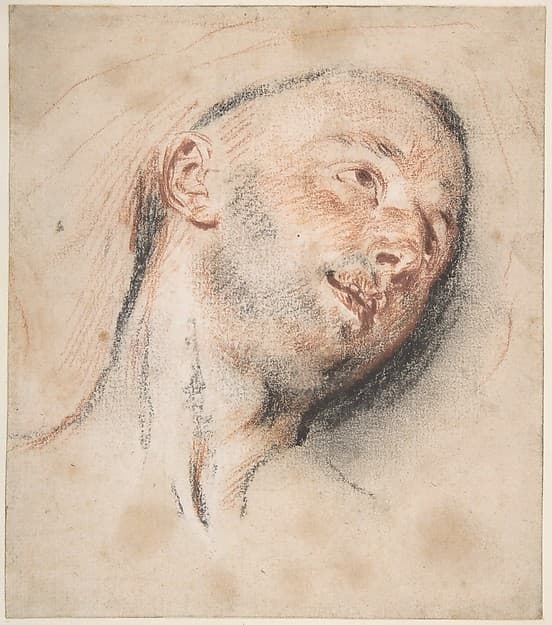 Antoine Watteau. Head of a Man