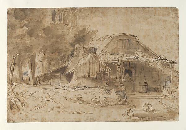 Rembrandt. House at the Forest Entrance