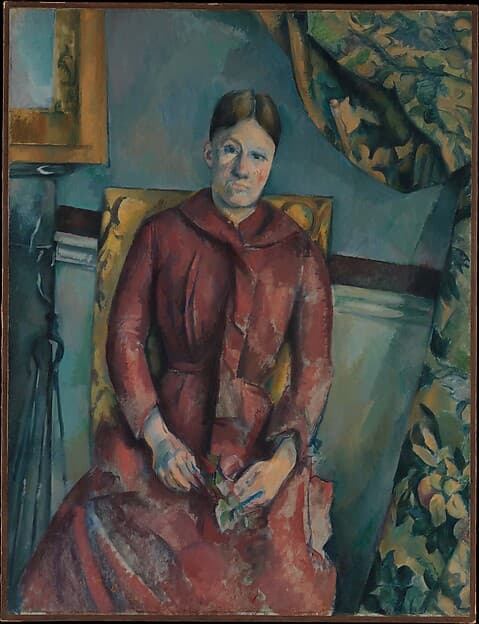 Поль Сезанн. Мадам Сезанн (Гортензия Фике, 1850–1922) в красном платье