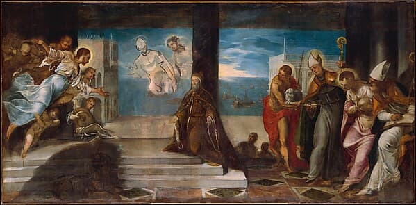 Тинторетто. Дож Альвизе Мочениго (1507–1577), представленный Искупителю