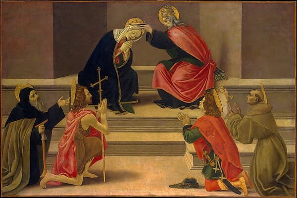 Sandro Botticelli. The Coronation of the Virgin