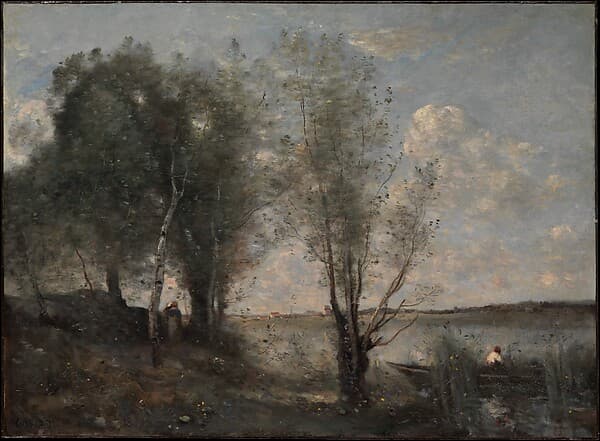 Jean-Baptiste-Camille Corot. Boatman among the Reeds
