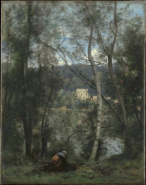 Jean-Baptiste-Camille Corot. A Woman Gathering Faggots at Ville-d'Avray