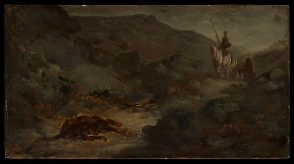 Honoré Daumier. Don Quixote and the Dead Mule