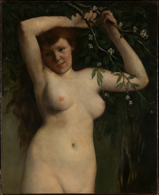Gustave Courbet. Nude with Flowering Branch