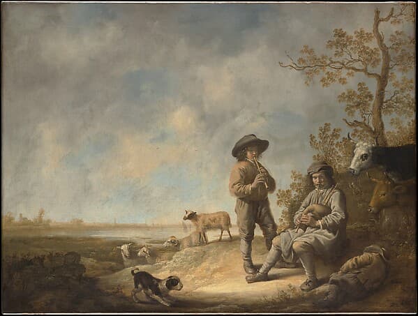 Aelbert Cuyp. Piping Shepherds
