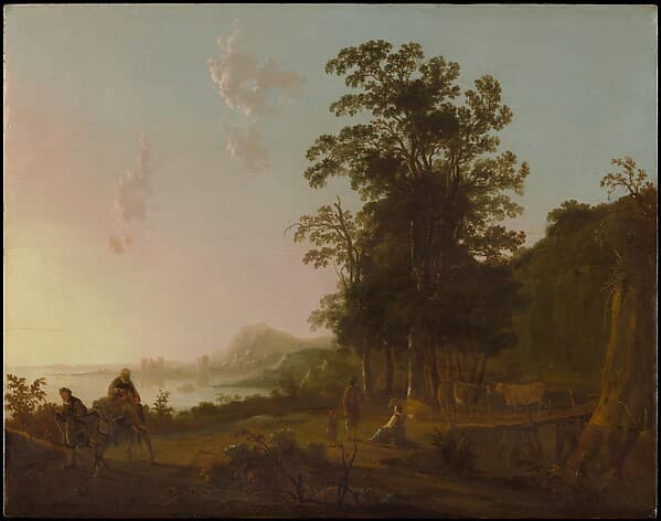 Aelbert Cuyp. Landscape with the Flight into Egypt