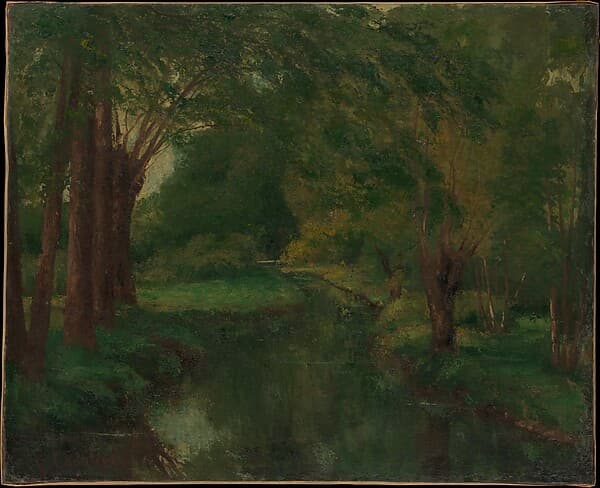 Gustave Courbet. A Brook in a Clearing (possibly "Brook, Valley of Fontcouverte; Study")