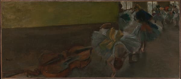Edgar Degas. Dancers in the Rehearsal Room with a Double Bass