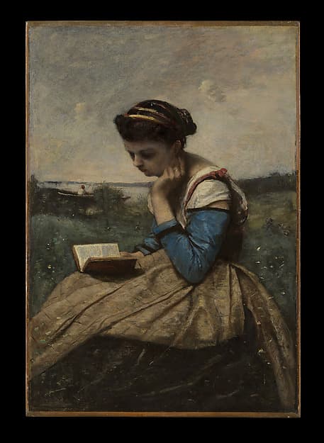 Jean-Baptiste-Camille Corot. A Woman Reading