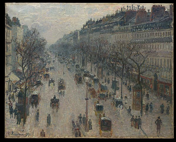 Camille Pissarro. The Boulevard Montmartre on a Winter Morning