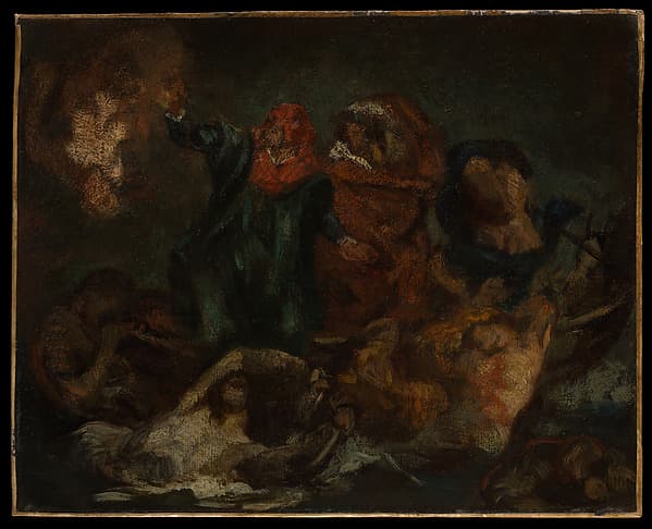 Édouard Manet. Copy after Delacroix's "Bark of Dante"