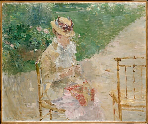Berthe Morisot. Young Woman Knitting
