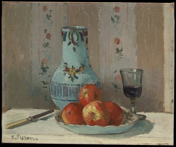 Camille Pissarro. Still Life with Apples and Pitcher