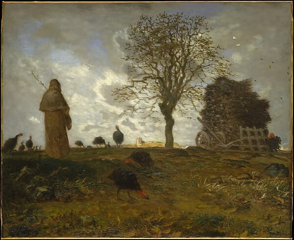 Jean-François Millet. Autumn Landscape with a Flock of Turkeys