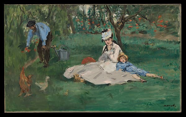 Édouard Manet. The Monet Family in Their Garden at Argenteuil