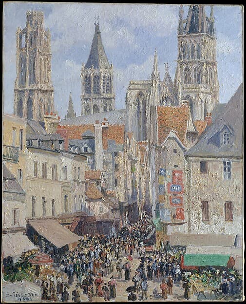 Camille Pissarro. Rue de l'Epicerie, Rouen (Effect of Sunlight)