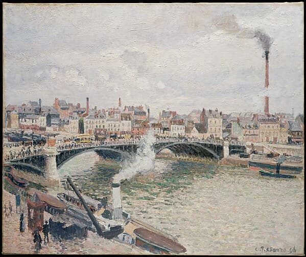 Camille Pissarro. Morning, An Overcast Day, Rouen