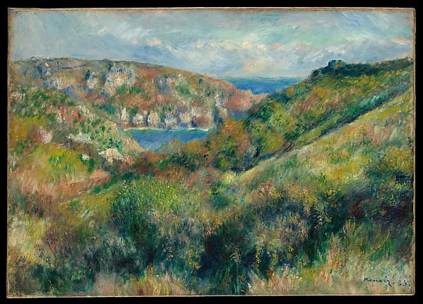Pierre-Auguste Renoir. Hills around the Bay of Moulin Huet, Guernsey