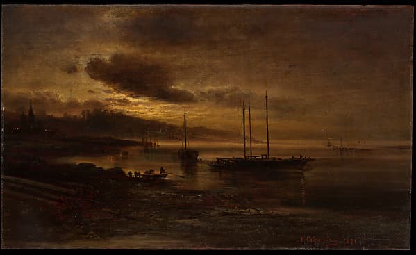 Alexei Savrasov. Night Scene on the Volga