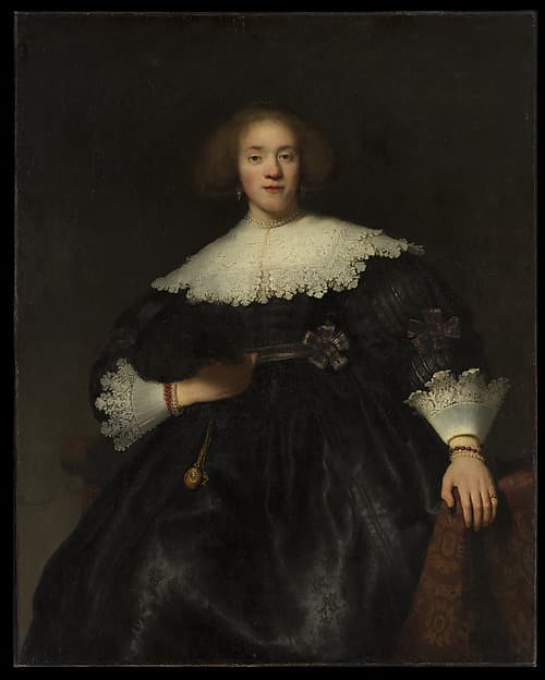 Rembrandt. Portrait of a Young Woman with a Fan