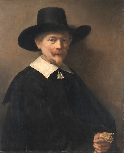 Rembrandt. Portrait of a Man Holding Gloves