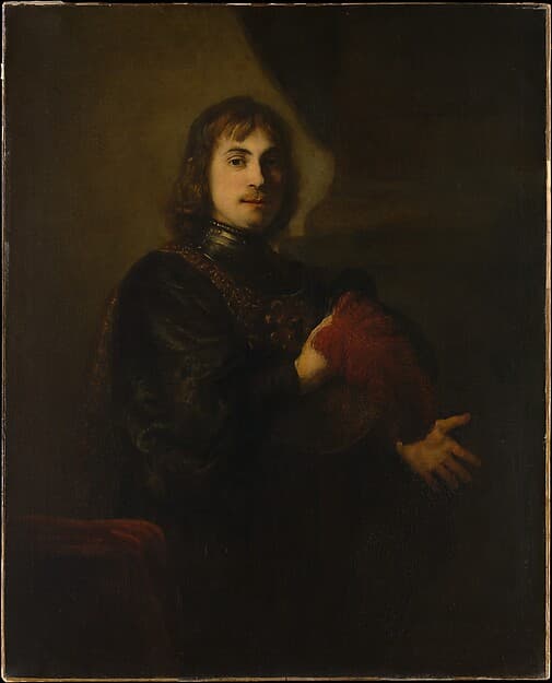 Rembrandt. Portrait of a Man with a Breastplate and Plumed Hat