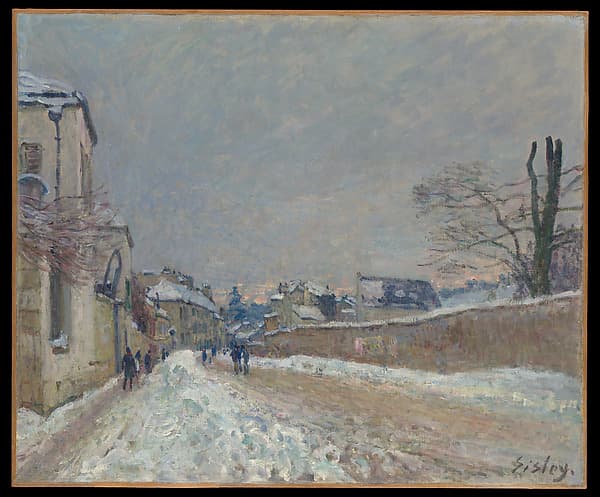 Alfred Sisley. Rue Eugène Moussoir at Moret: Winter