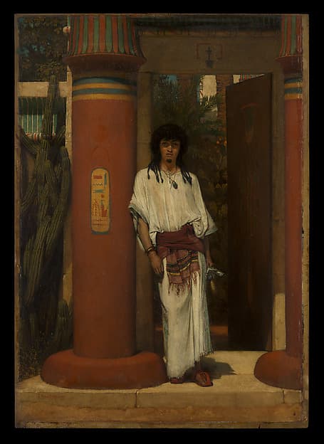 Lawrence Alma-Tadema. An Egyptian in a Doorway