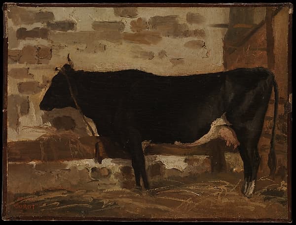 Jean-Baptiste-Camille Corot. Cow in a Barn