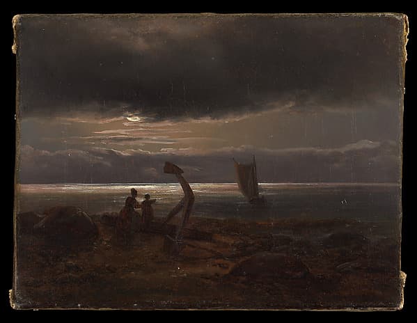 Johan Christian Dahl. Mother and Child by the Sea