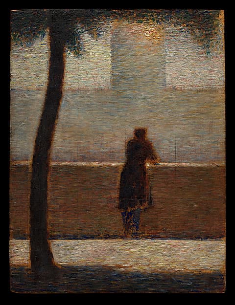 Georges Seurat. A Man Leaning on a Parapet