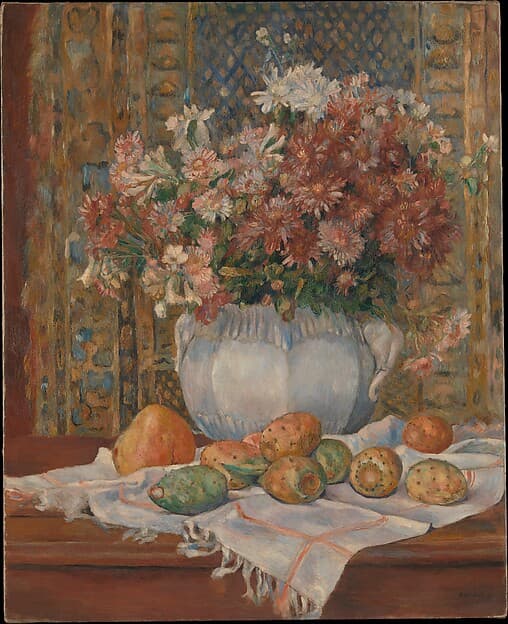 Pierre-Auguste Renoir. Still Life with Flowers and Prickly Pears
