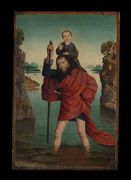 Dieric Bouts. Saint Christopher and the Infant Christ