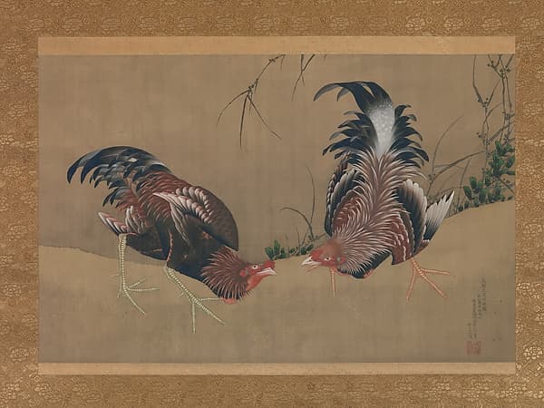 Hokusai. 軍鶏図|Gamecocks