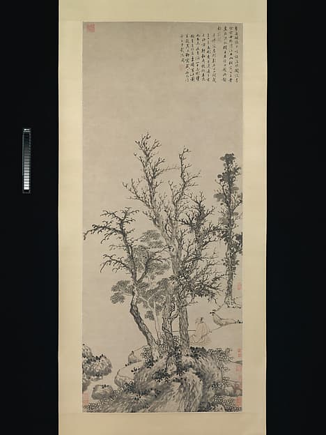 Shen Zhou. Ming Shen Zhou Autumn Wood Silent Fisherman